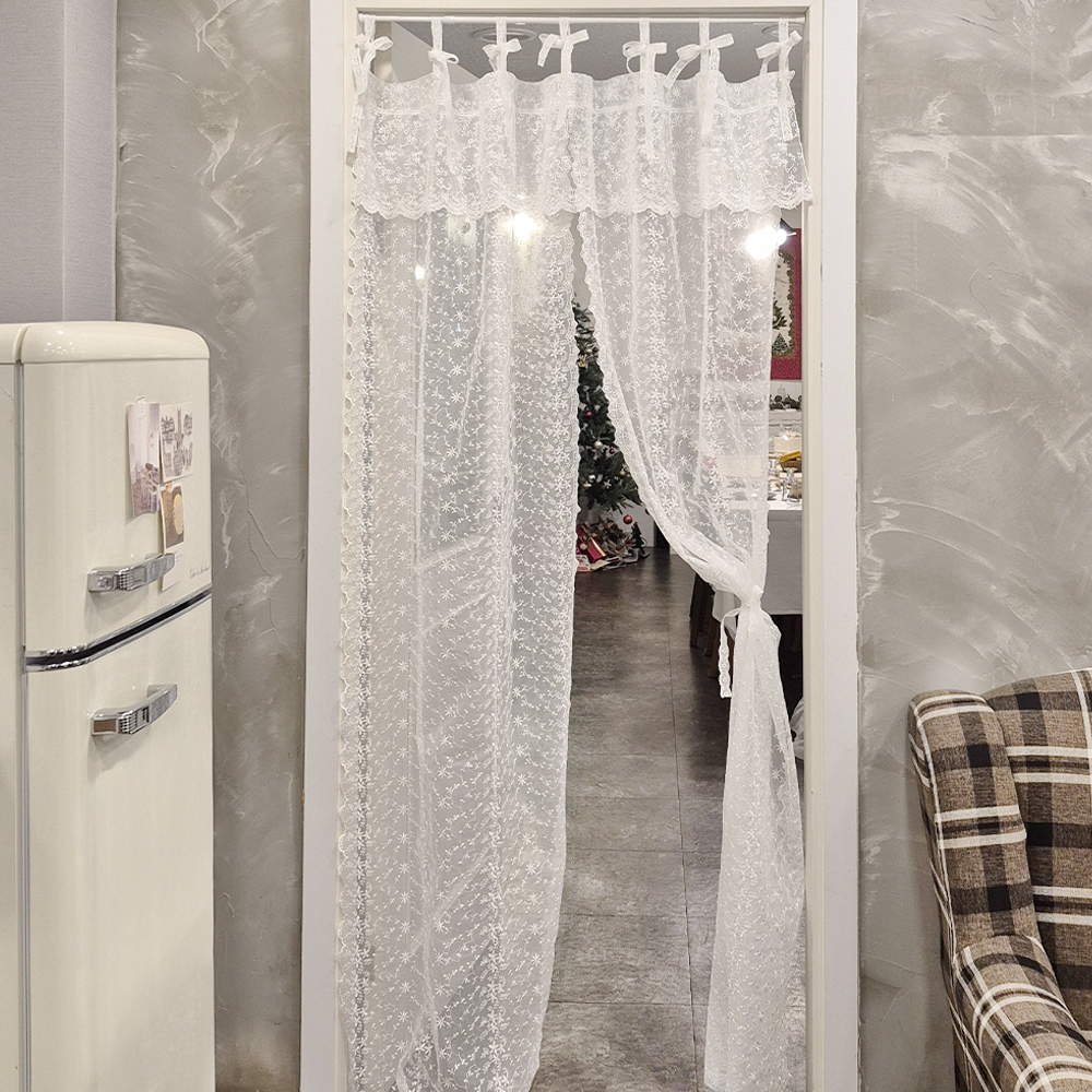 가림막커튼 가리개커튼 프릴 벨크로 다용도실 중문 방문 베란다 현관 주방 커튼