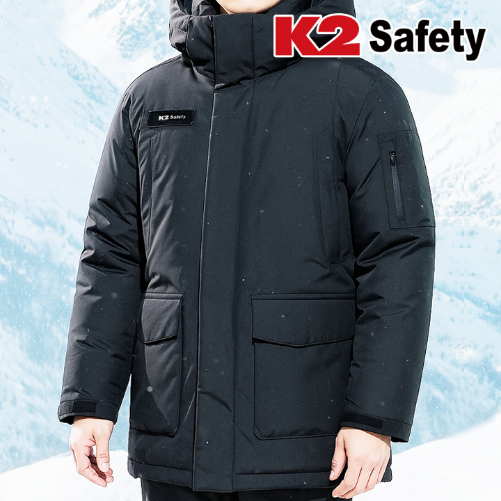 K2세이프티 남자동계작업복점퍼 아빠 남편 방한패딩잠바 회사롱패딩 배달기사 겨울야상돕바 - 상세 이미지 3