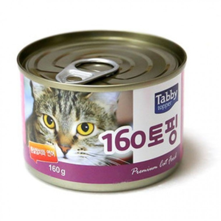 테비 160토핑 흰살참치와 연어160g 24개 고양이간식 - 상품 이미지