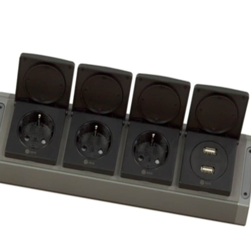 매직 코너 콘센트 3구 usb 테이블 노출 포트 - 상품 이미지