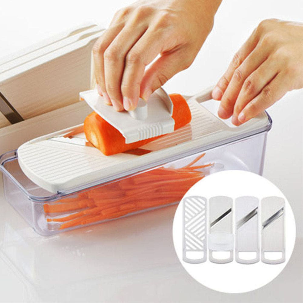 시모무라 채칼 4종세트 화이트 만능 당근 양배추 채칼 필러 야채 슬라이서 감자칼 무채칼 제품 이미지