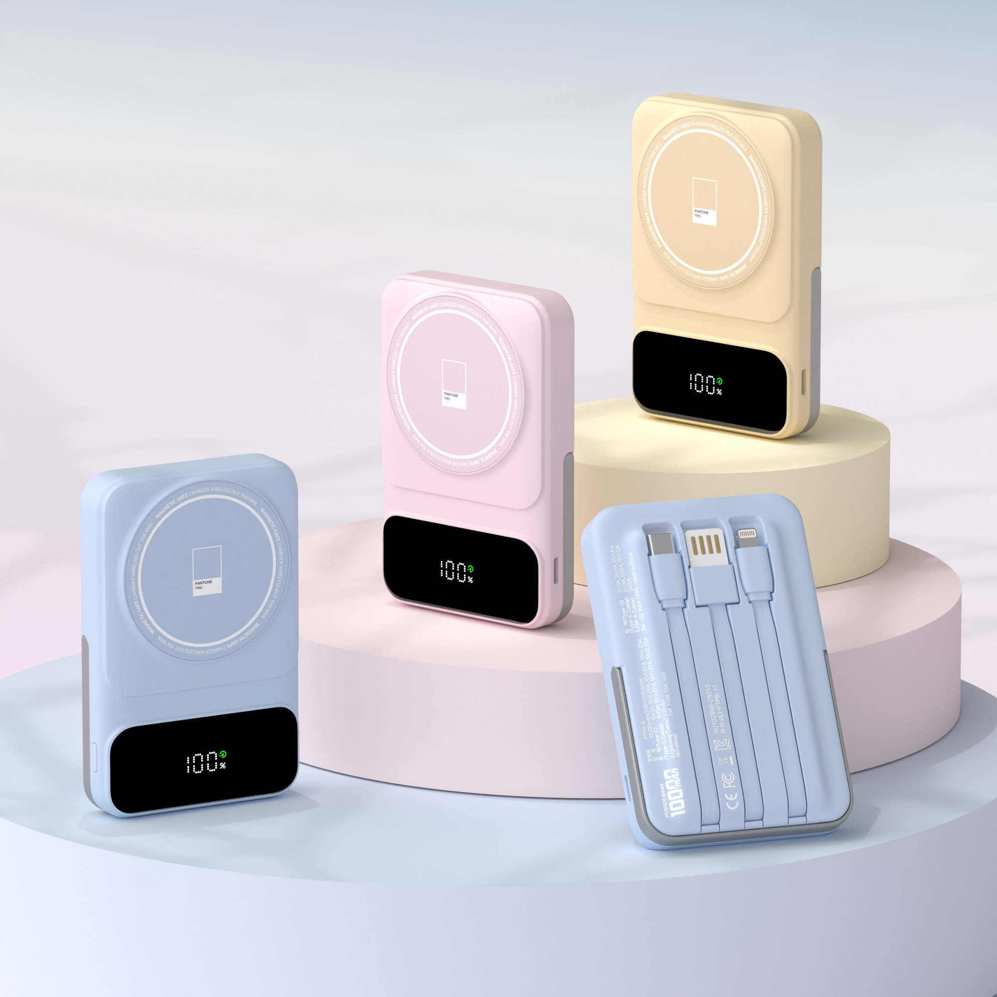 이어맥 팬톤 일체형 고속 무선 충전 맥세이프 보조배터리 10000mAh 제품 이미지