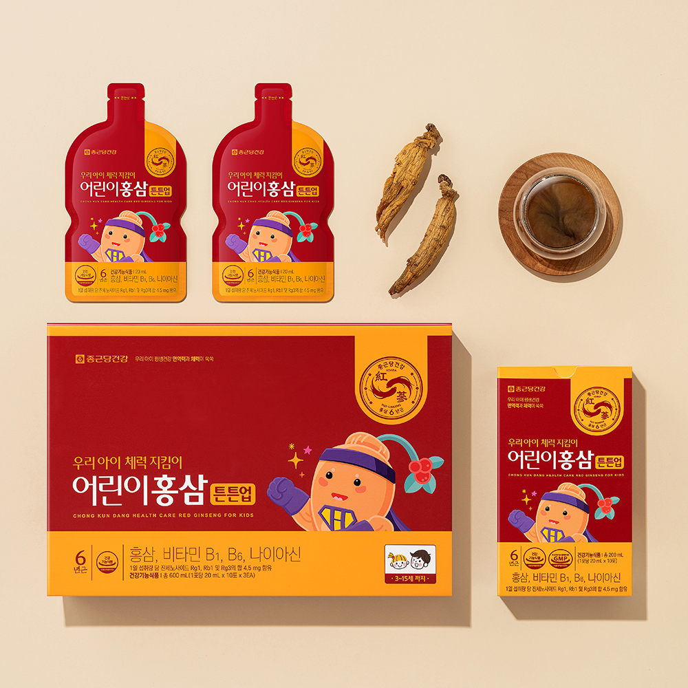 종근당건강 어린이홍삼 튼튼업 30포, 1개월분 - 상세 이미지 4