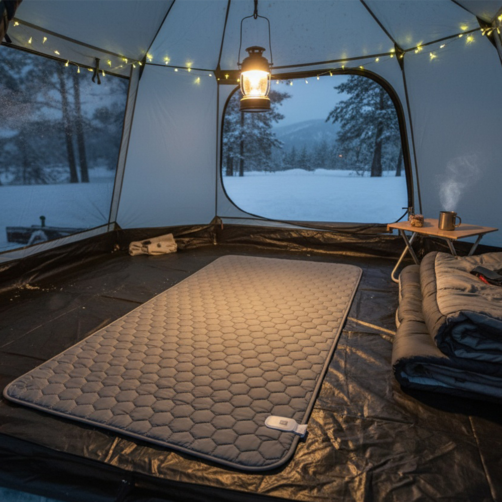 3H 한일온열기 탄소매트 전기매트 온열매트 전자파없는 전기장판 캠핑 침대 1인용 싱글 써클