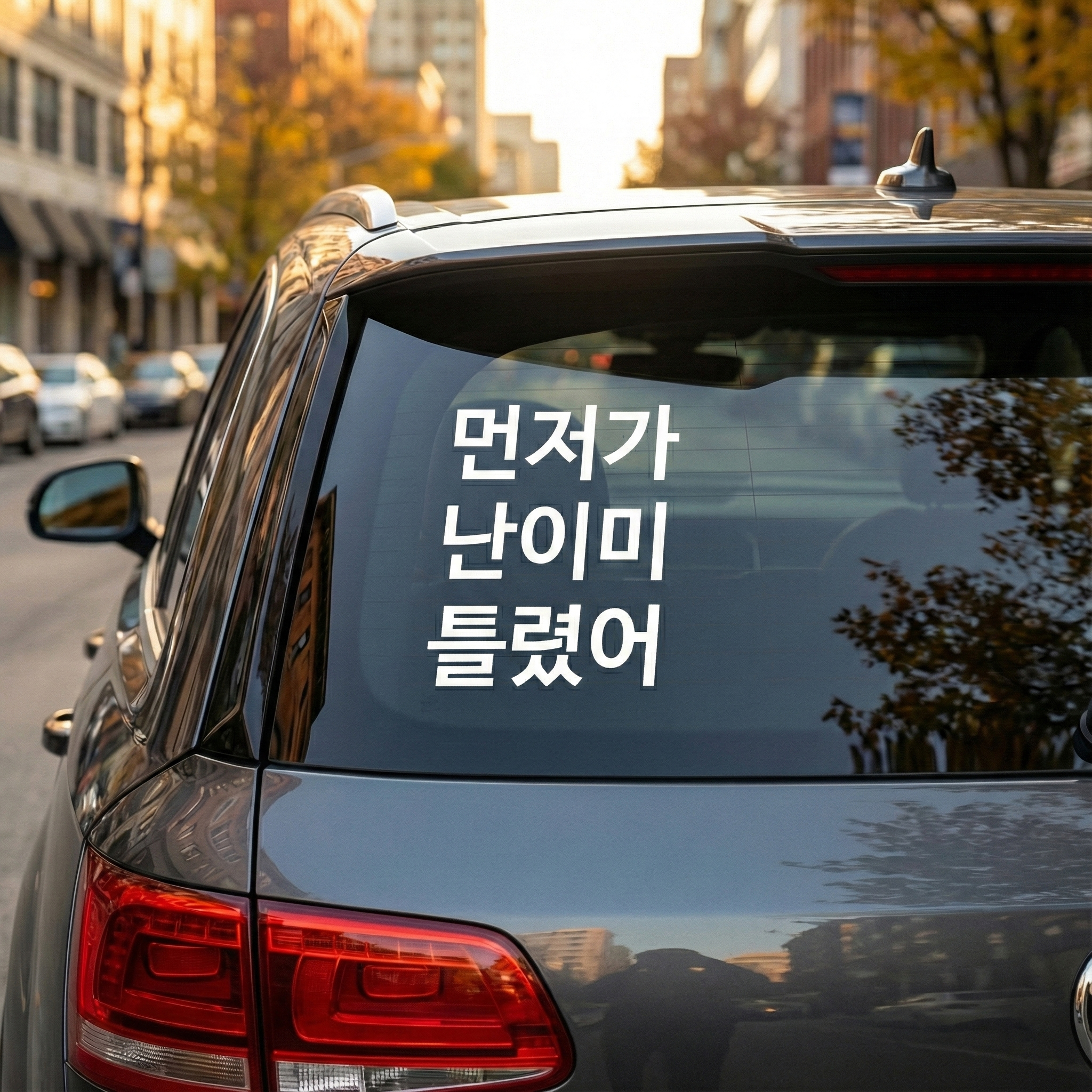 먼저가 난이미 틀렸어 초보운전 스티커 M 흰색 - 상세 이미지 2