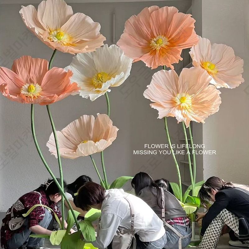 자이언트 페이퍼플라워 초대형 종이꽃 큰꽃 파티장식 - 상세 이미지 3