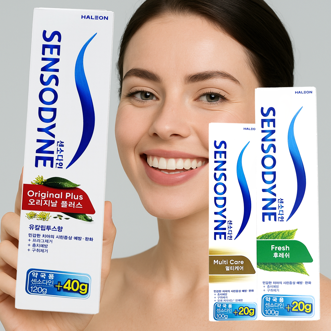 약국용 센소다인 멀티케어 오리지널 플러스 후레쉬 치약 3개 세트 대용량 이치 잇츠 치은염