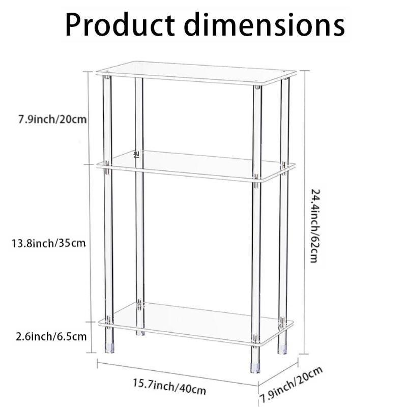 아크릴 보조테이블 슬림 인테리어 선반 소품 진열대