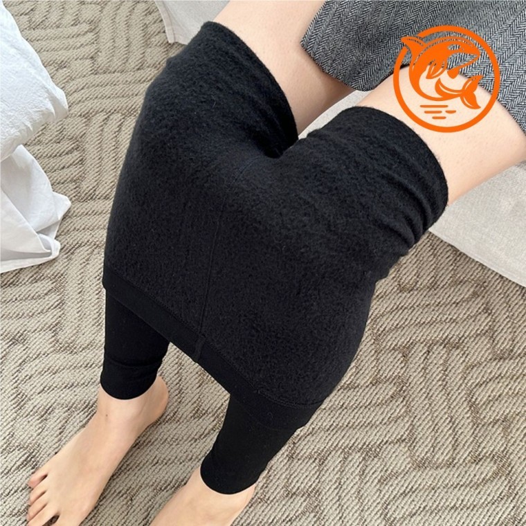 겨울 보온 기모 레깅스 따뜻한 고탄력 팬츠 여성용 스타일 - 메인 이미지