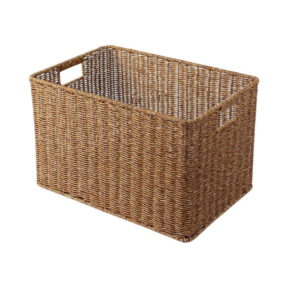 라탄짜임 사각 바구니 (44x30cm 월넛) DK21 - 상품 이미지