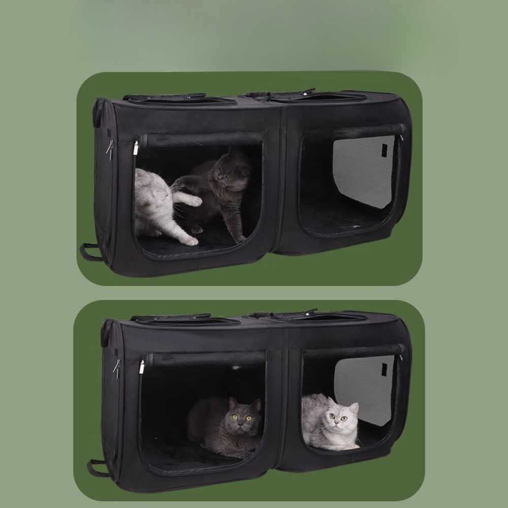 고양이 케이지 차량용 이동식 펫 캐리어 드라이빙백 50x100cm(분리불가) - 상세 이미지 5