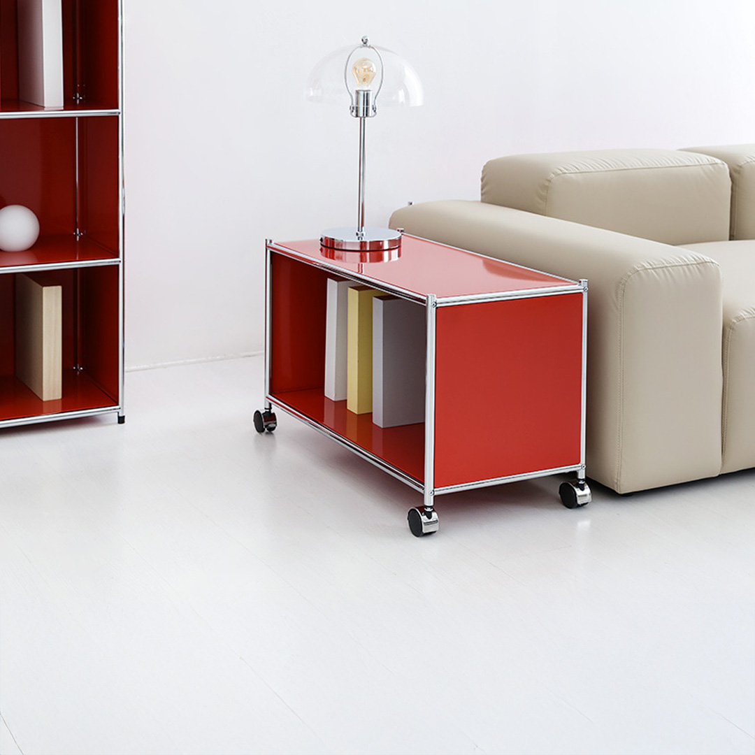 심플리 이동식 수납박스/사이드테이블 BC259 레드 9437.2450