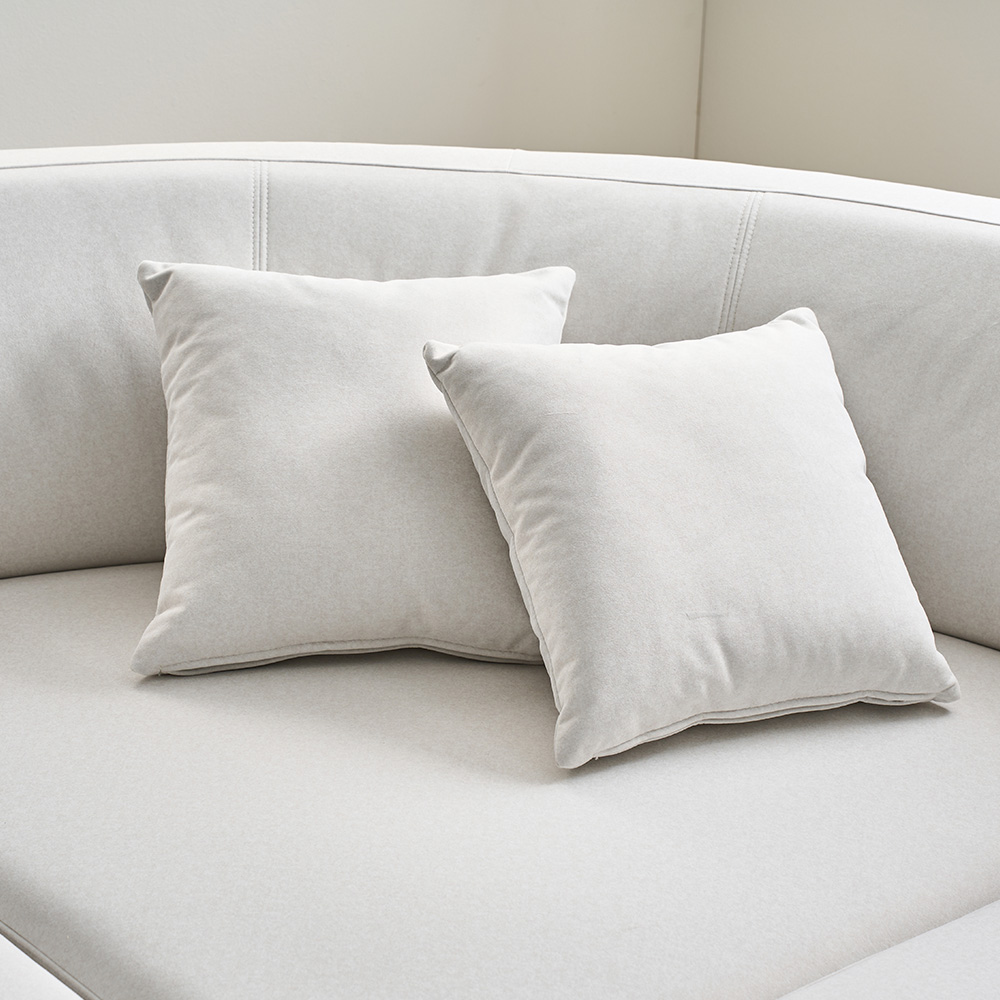 장인가구 도이 스윙 가죽소파 예쁜 비건 레더 고탄성 고급 넓은 소파 스툴포함, 베이지, 6인용