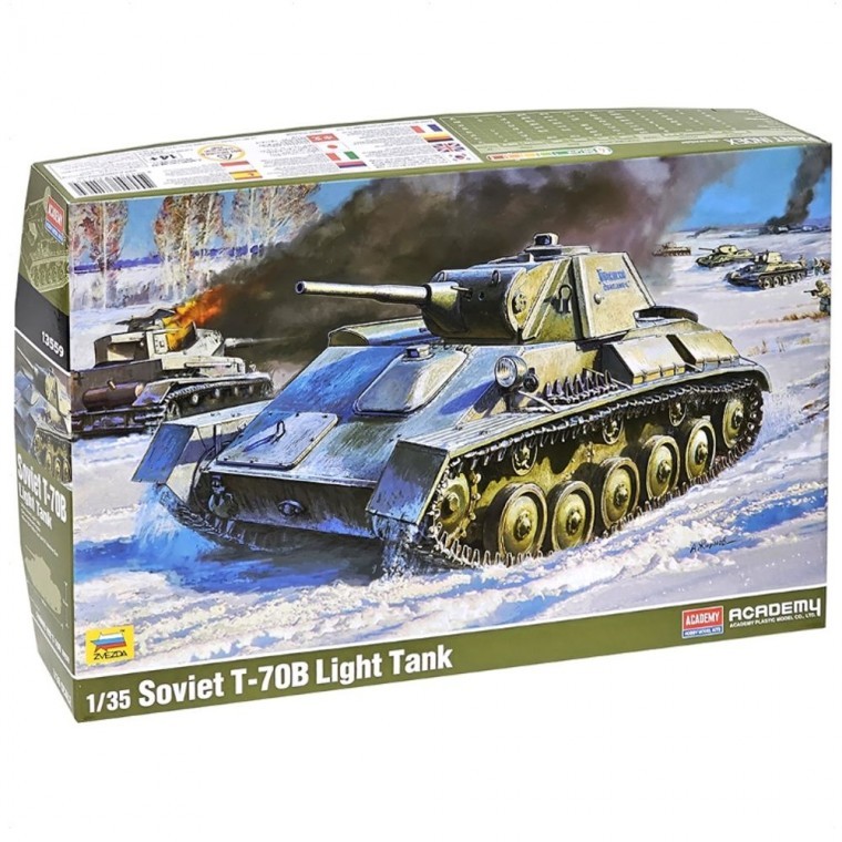 아카데미과학 소비에트연방 T-70B 경전차 프라모델 - 메인 이미지
