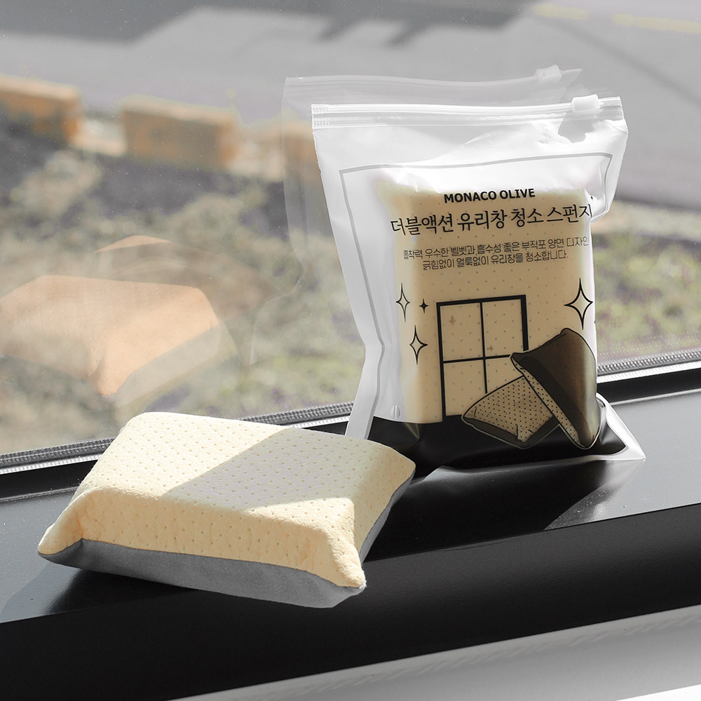 모나코올리브 더블 액션 유리창 청소 스펀지 - 상세 이미지 5