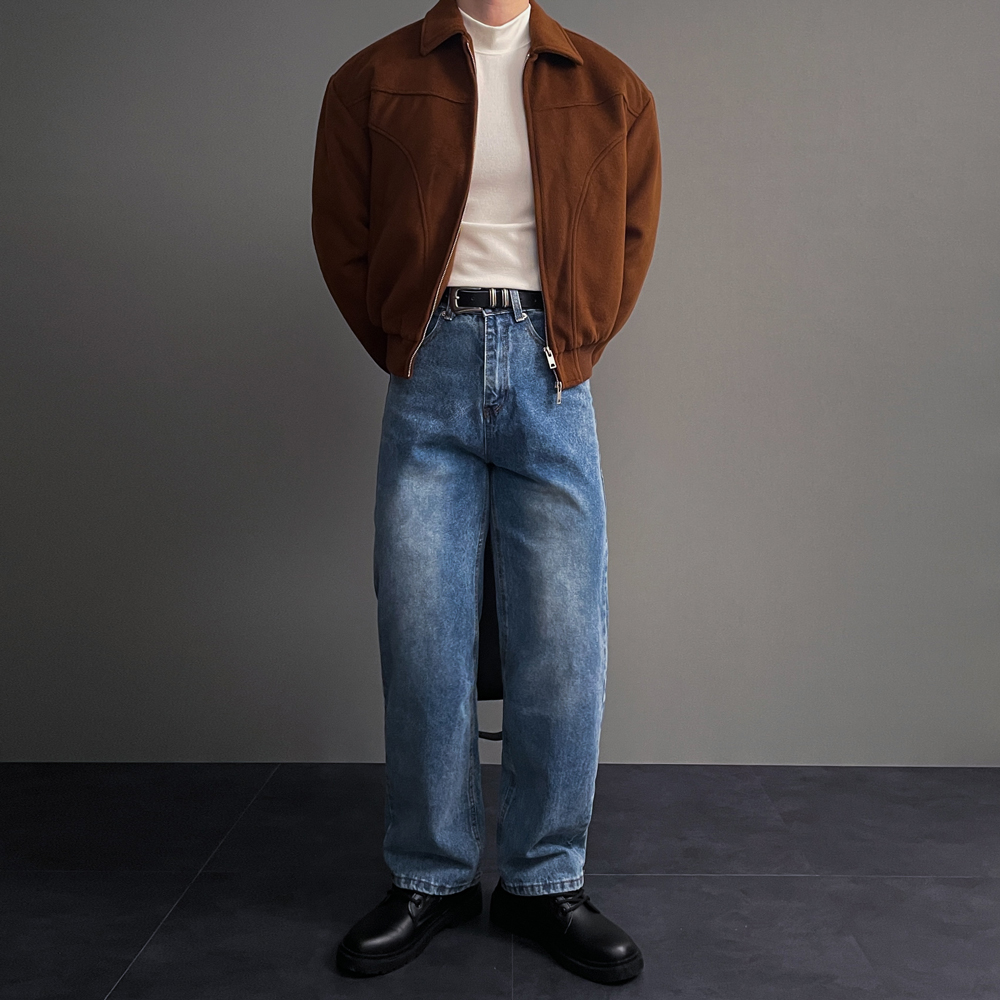 세미와이드청바지 밴딩청바지 연청바지 진청바지 그레이진 이미지 7