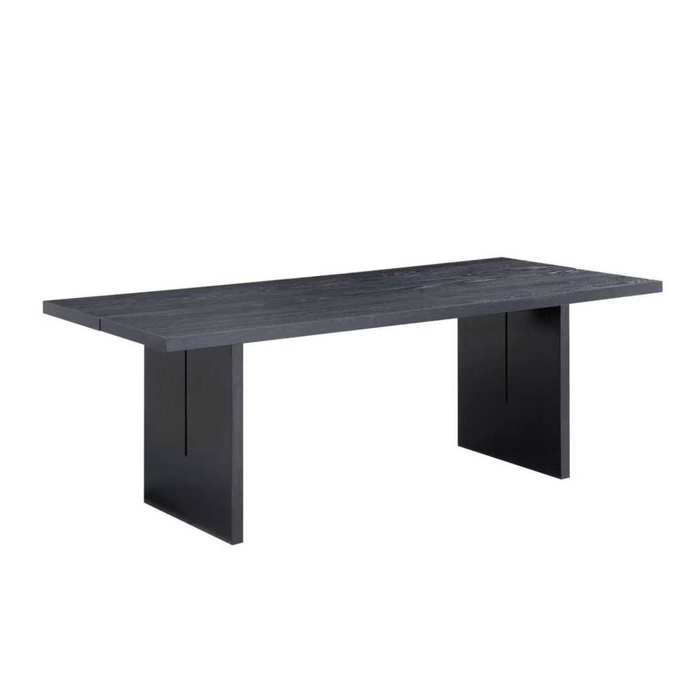 블랙 원목 식탁 모던 주방 인테리어 대형 테이블 140x70cm - 상세 이미지 5