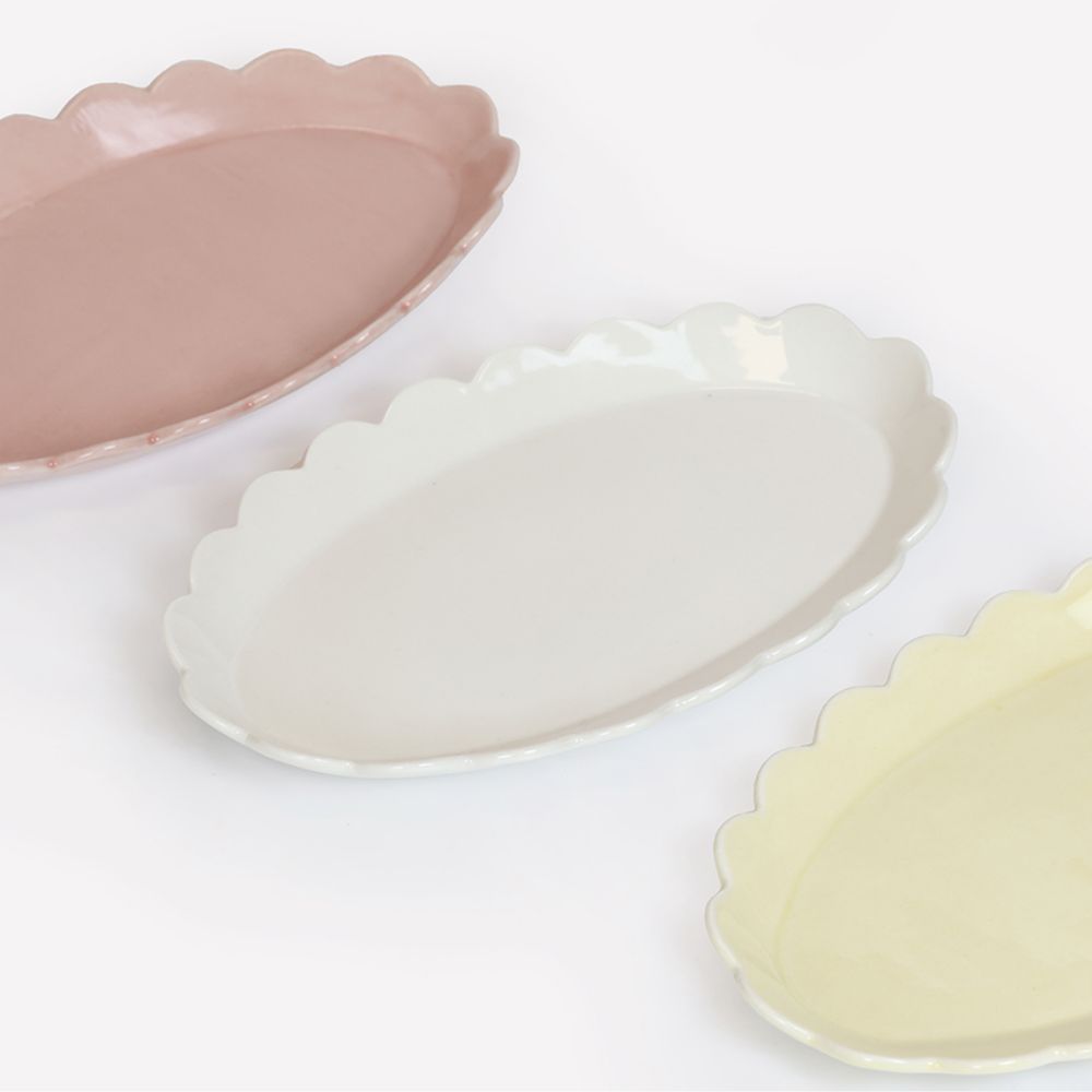 씨오공방 들꽃 타원 접시(4type) Flower Ellipse Dish 타원접시 핸드메이드 - 상세 이미지 3