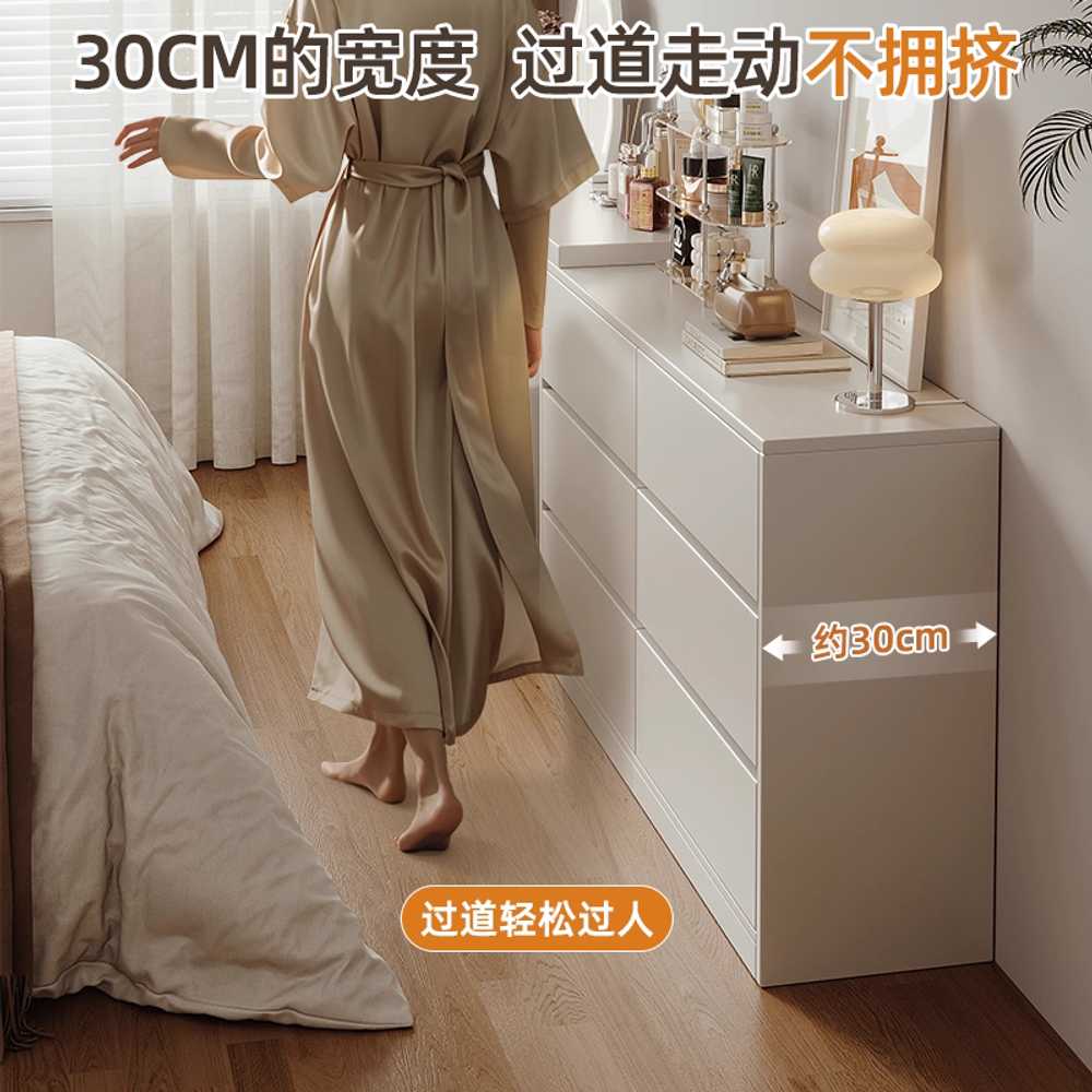 확장형 화장대 서랍장 세트 수납 거울 ㄱ자 폭조절 80cm 3단 - 상세 이미지 2