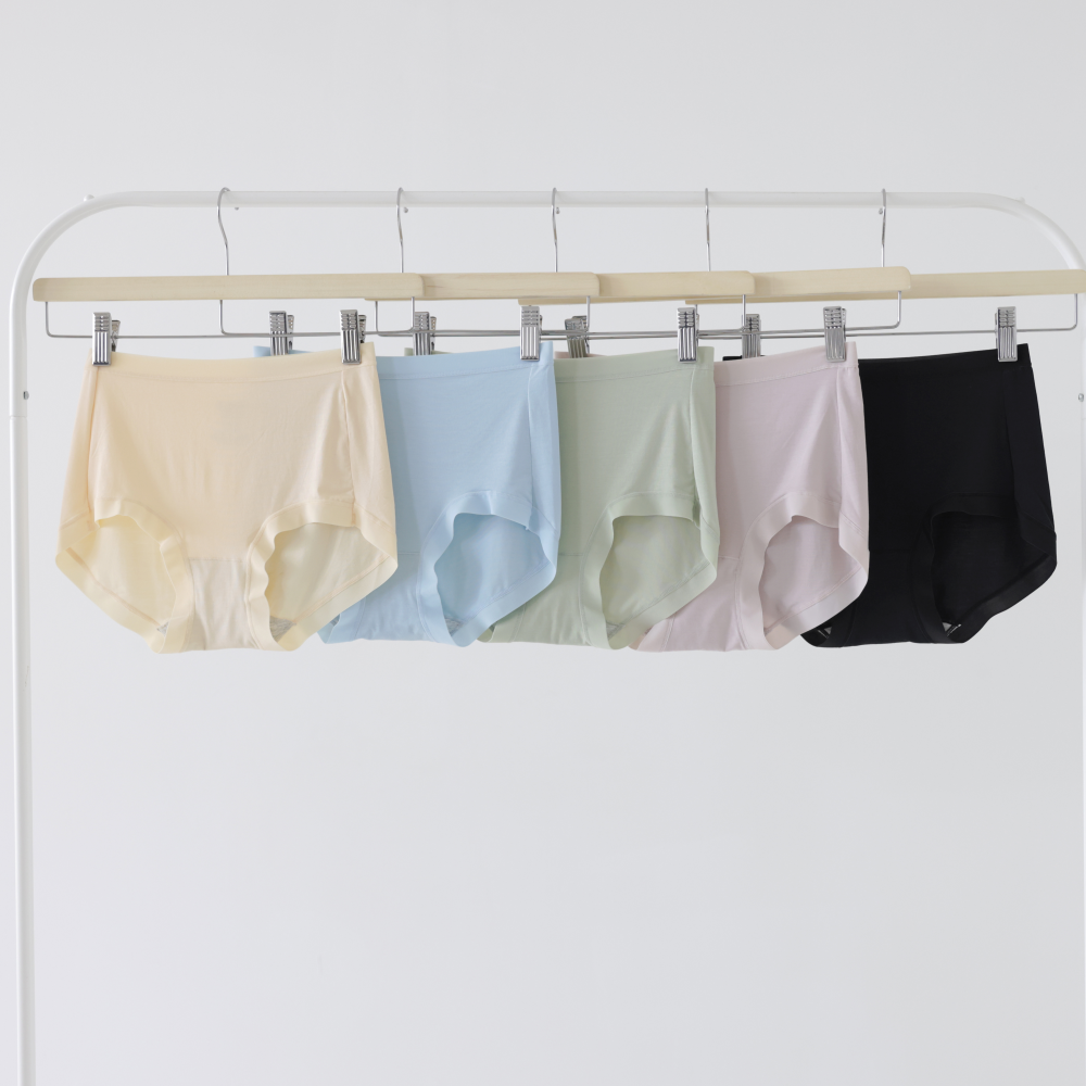 여성 모달 팬티 하이웨스트 심리스 팬티 면 비스코스 속옷 5PACK 이미지 8