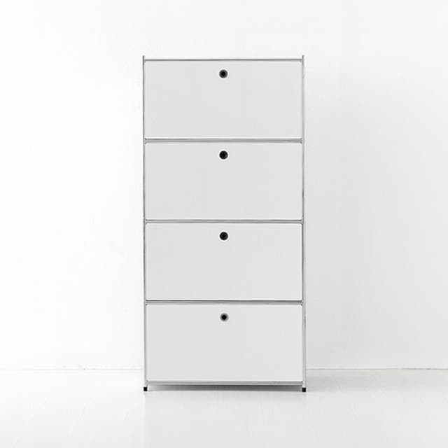 모듈가구 심플리 수납장 BC100 77x40x158, 4단, 퓨어화이트