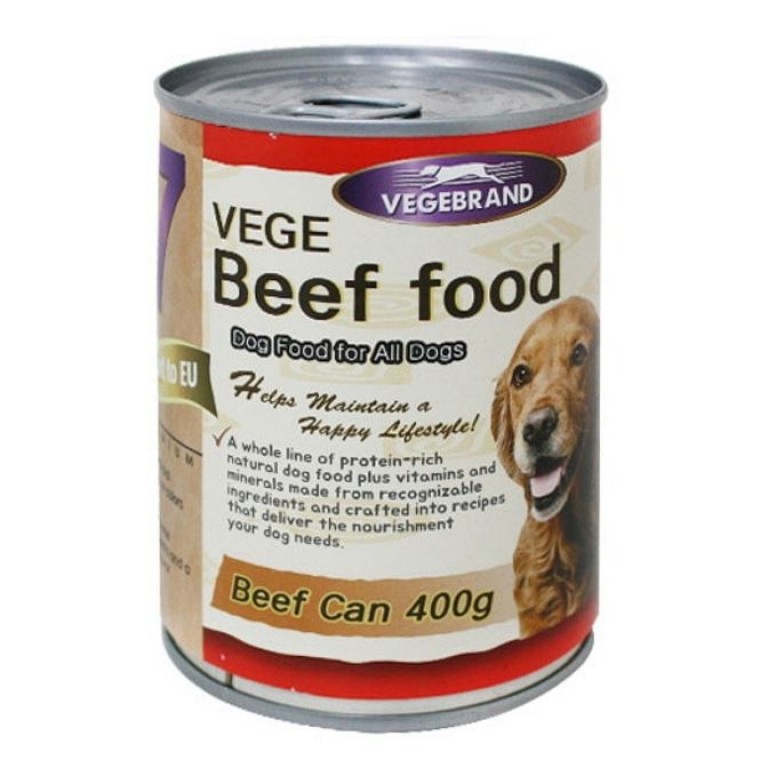 베게 강아지 간식 캔 애견 소고기 400g 24개 - 메인 이미지