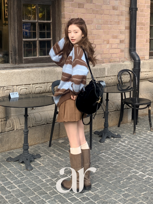 스웨이드 플리츠 미니 스커트 sk7597 - 상세 이미지 4