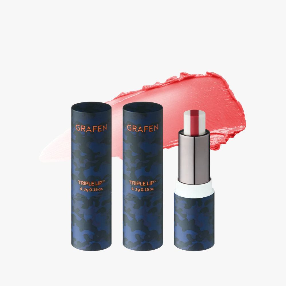 [2개] 그라펜 보습/생기/혈색 트리플립 핸섬립 립밤 4.3g