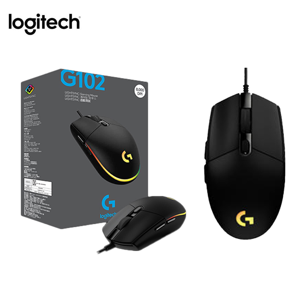 로지텍 G102 마우스 IC 2세대 벌크 게이밍 로지텍코리아 유선 배그 서든 FPS 게임 상품 이미지
