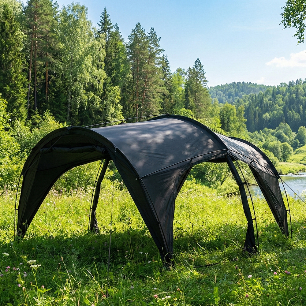 카고컨테이너 터널 EX 텐트 4인용 터널형 돔형 쉘터 DAC 폴 쉐도우블랙