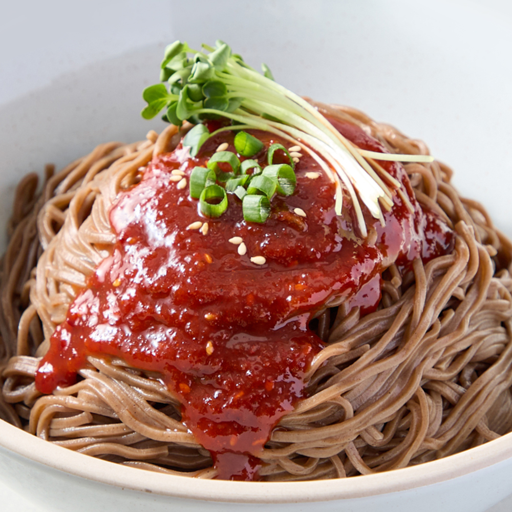탱글한 식감 생면으로 만든 메밀소바 비빔, 200g, 3개 - 상품 이미지