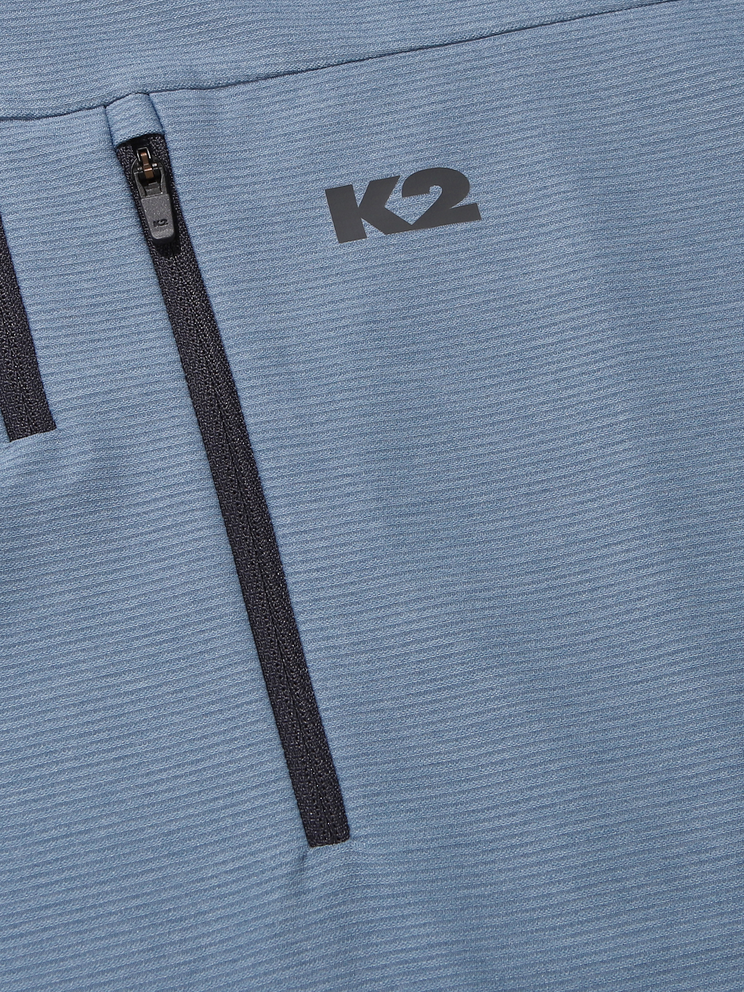 [본사직영] K2 남성 BOOST  테크드라이 반팔 집업 ASH BLUE KMM252953D - 상세 이미지 4