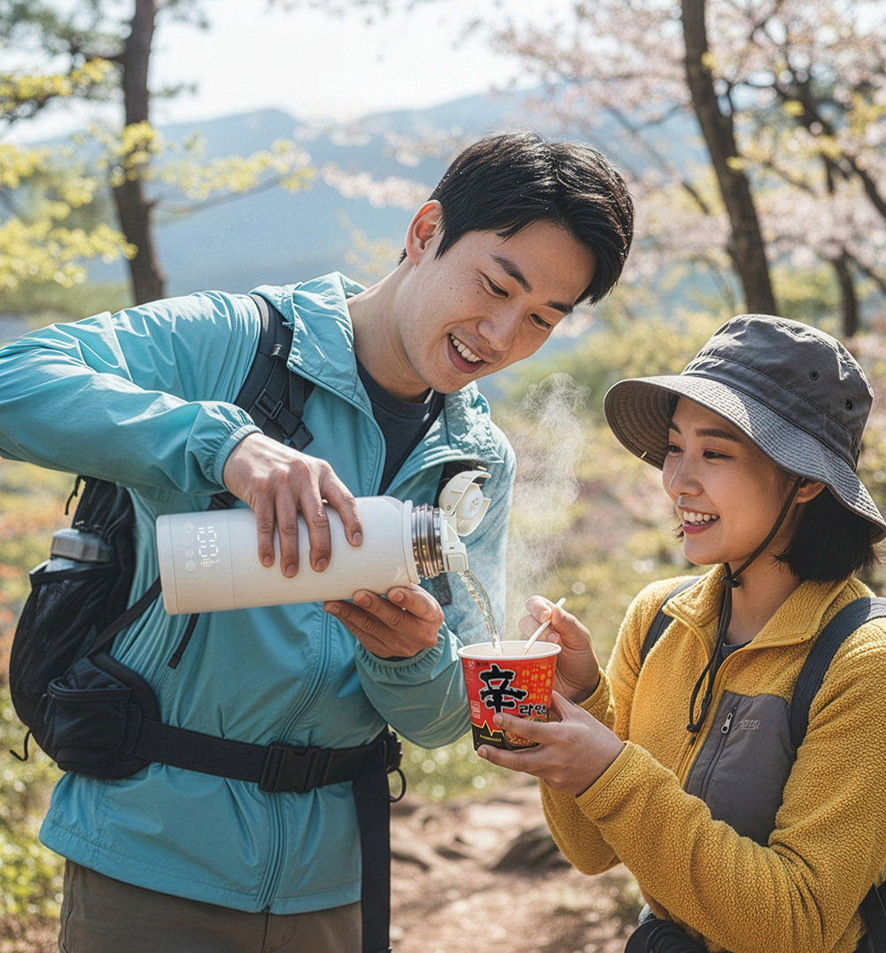 따소미 100도씨 무선 탈착식 가열텀블러 보온 휴대용 포트 500ml - 상세 이미지 3