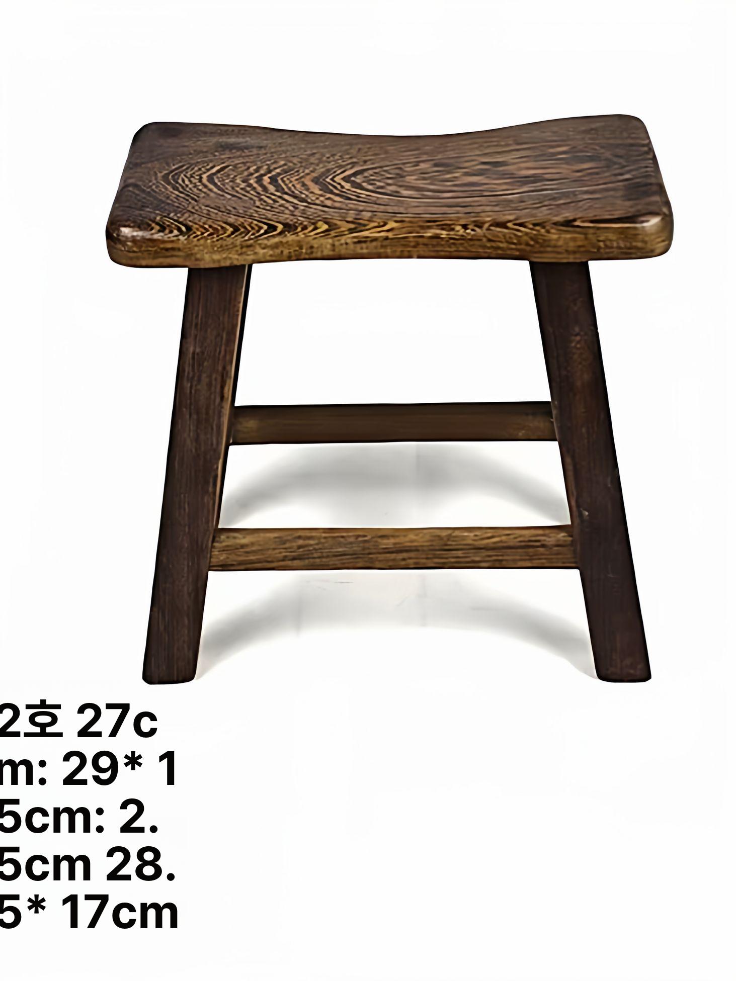 원목 스툴 고재 인테리어 현관 낮은의자 통나무 카페 소형 받침대 15cm 좌석 29x15cm - 상세 이미지 3