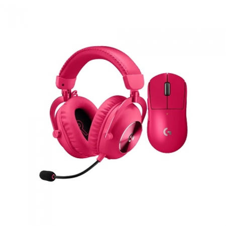 로지텍 G PRO X SUPERLIGHT 2 + PRO X 2 무선 마우스 헤드셋 세트 (핑크) / M