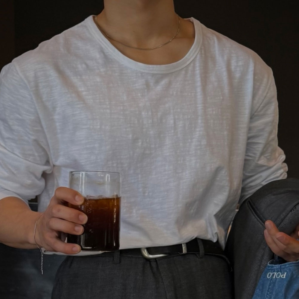 아웃핏 남자 스네이크 네클레스 1color 써지컬스틸 목걸이 실버 이미지 7