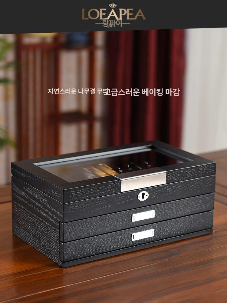만년필 케이스 원목 24칸 보관함 진열함 수집 전시 수납 케이스 - 상세 이미지 2