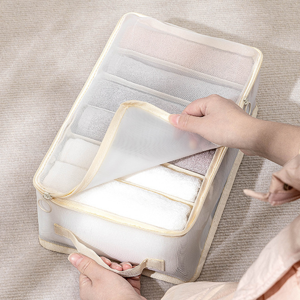 매쉬소재 칸칸이 옷정리함 소형 바지 옷 정리 트레이 옷장 수납 정리함