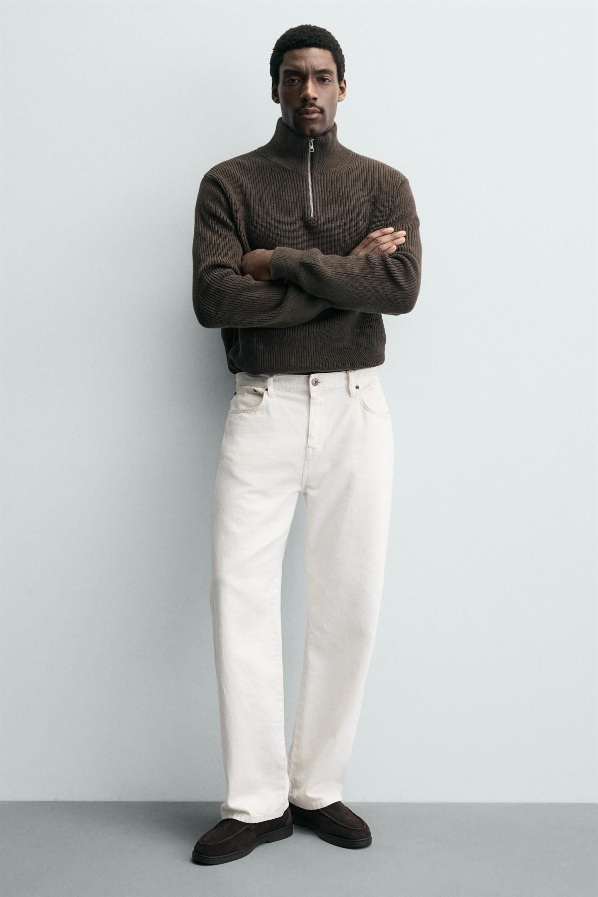 자라 프리미엄 스웨이드 가죽 캐주얼 로퍼 2657/620 CHOCOLATE - 상세 이미지 3