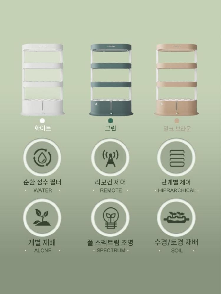 가정용 식물재배기 옥자연 채소재배기 나혼산 식물장 3단 흰색 중간 - 상세 이미지 3