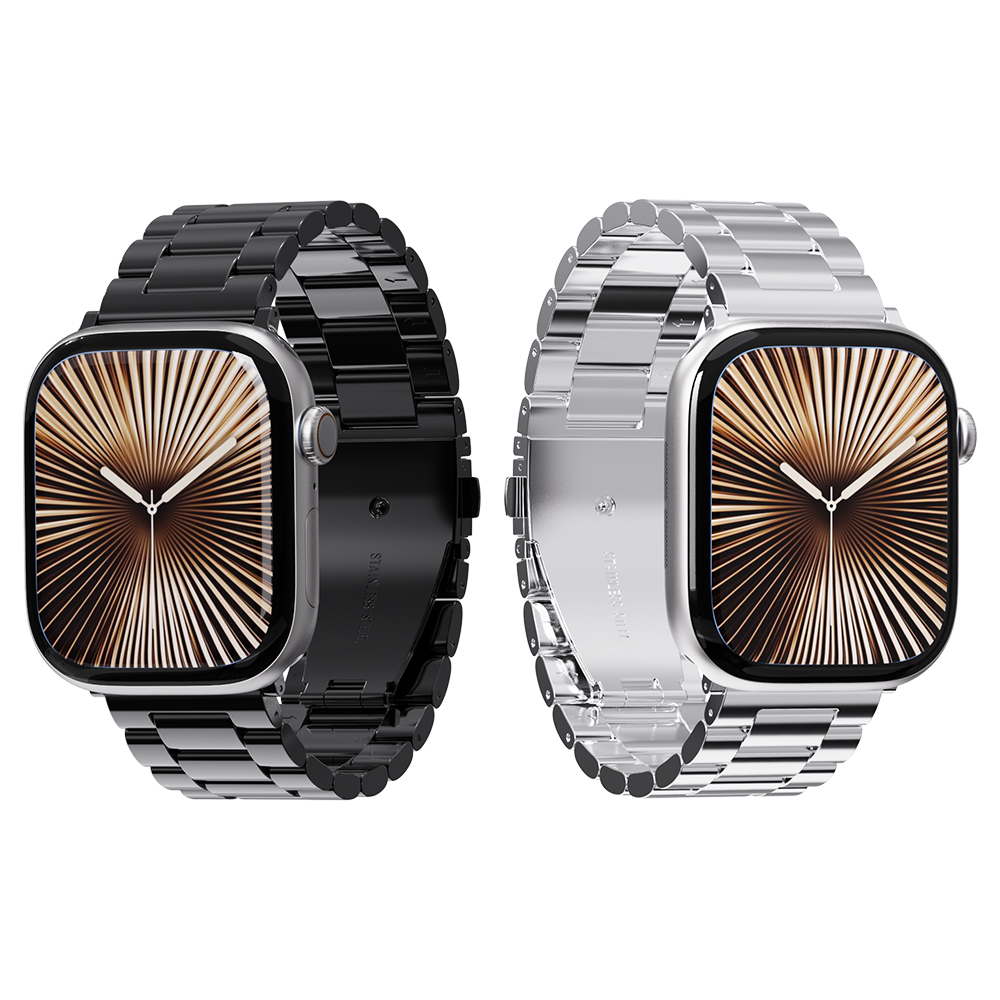 애플워치 SE3 SE 11 스트랩 메탈 클래식 42/44/45/46/49MM, 블랙 - 상세 이미지 3