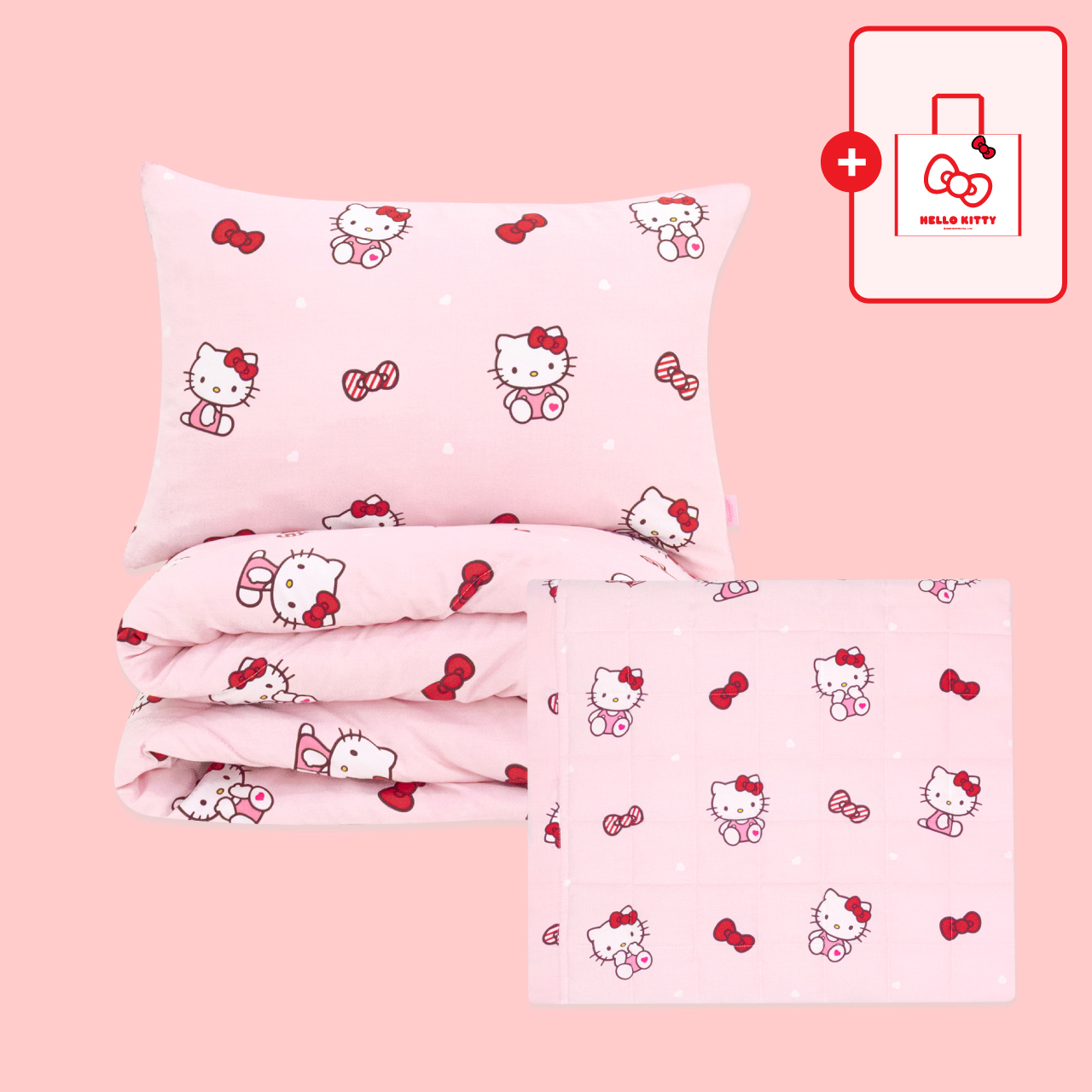 4차예약 헬로키티 레드클래식 워싱침구세트+패드set 제품 이미지