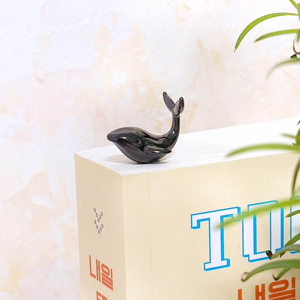 초클리 메타모포스 컬렉션 - 메탈 북마크 고래 향유고래 금속 스틸 책갈피 북마커 독서템 독서용품 - 상품 이미지