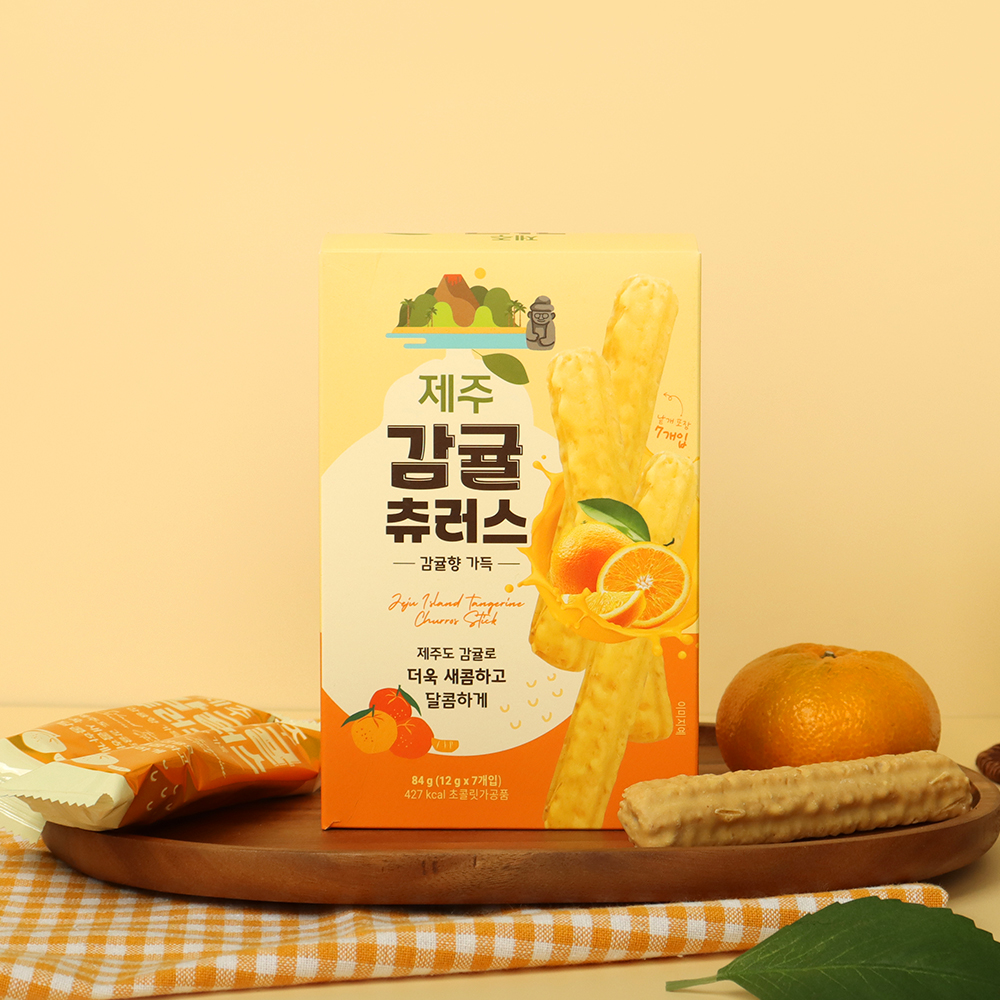 제주 감귤 츄러스 84g 7개입 과자 제주특산품 간식 - 상세 이미지 3