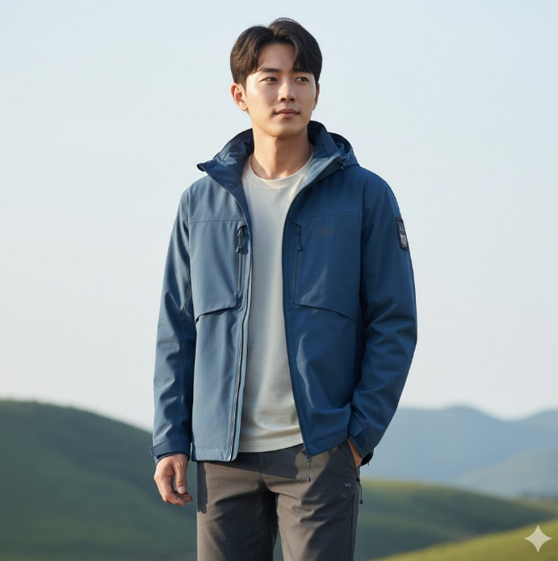 밀레 아웃도어 남성 간절기 더블 포켓형 방풍 등산 바람막이 자켓 - 상세 이미지 4