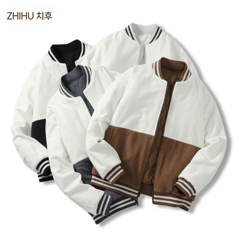 남성 겨울 항공 누빔 패딩 정장 퀼팅 경량 자켓 점퍼 베이지 M - 상세 이미지 2