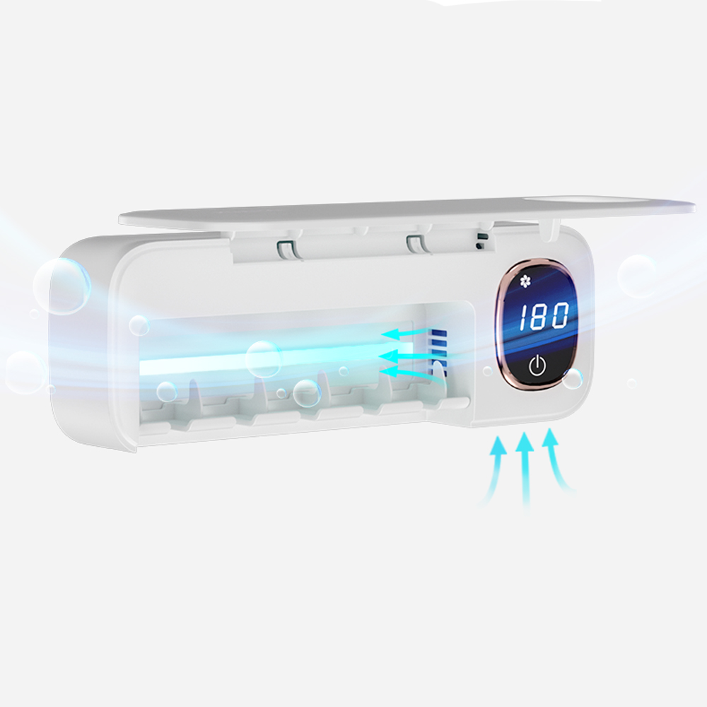 KUAHAI 가정용 무선 칫솔살균기 자동 순환 살균모드 UVC 칫솔 소독기 건조기 LED 디스플레이 - 상세 이미지 5