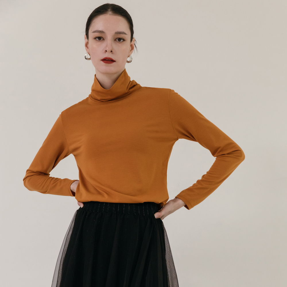 기모 겨울 베이직 이너 컬러 폴라 티셔츠 4color - 상세 이미지 3