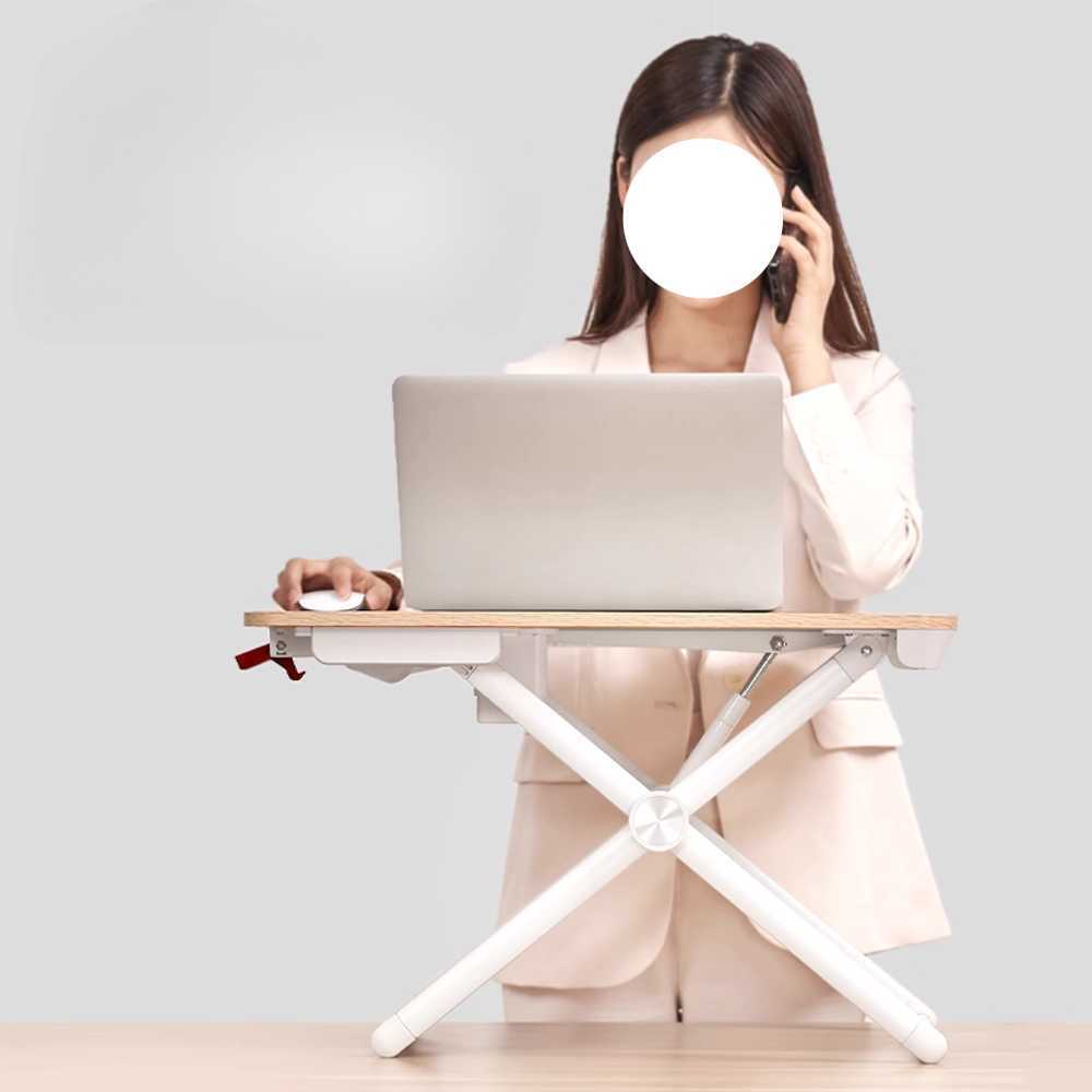 높이조절 테이블 노트북 스탠딩 데스크 접이식 작업용 단일상품 - 상세 이미지 2