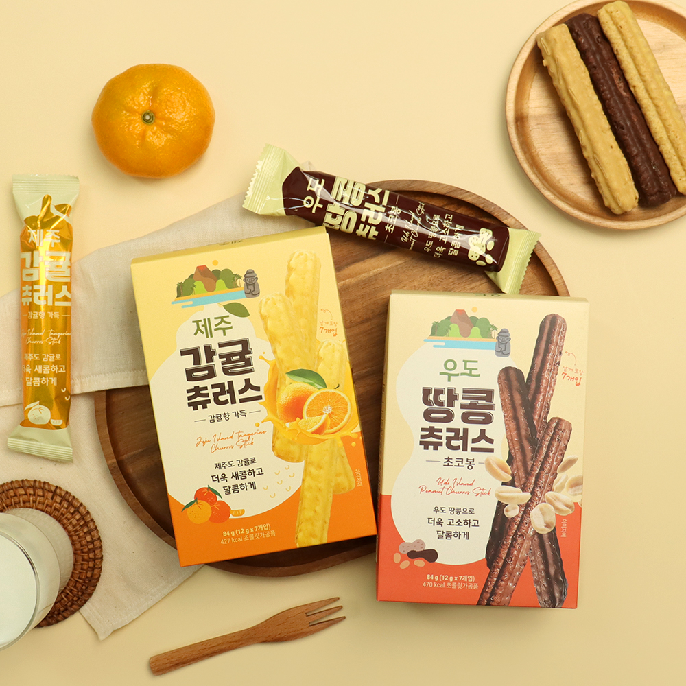 제주 우도땅콩 츄러스 초코봉 7개입 과자 제주도기념품 간식 이미지 6
